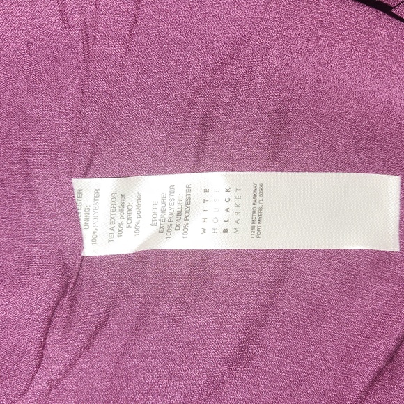 White House Black Market Purple one shoulder ruffle dress sz-4 - Picture 6 of 6